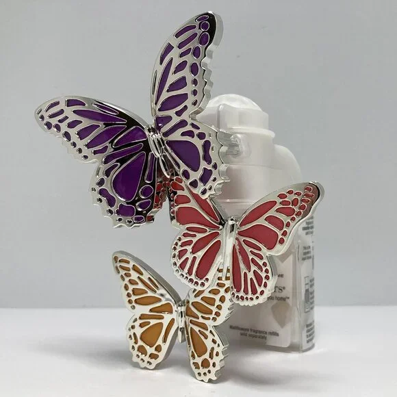 NEW BUTTERFLY TRIO Wallflowers Fragrance Plug NWT Bath Body Works 1 FREE Bulb - Picture 1 of 2